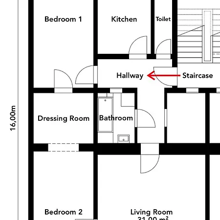 דירה New Furnished, Exclusive Large Flat In Center, 30min To Airport